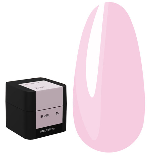 Gel for extensions BIBLIOTEKA Builder gel 05 Bloom pink 15 ml - Фото №1