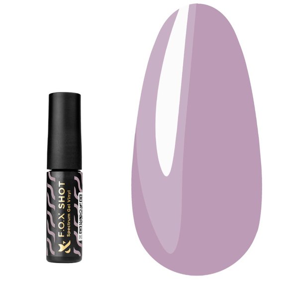 Гель-лак F.O.X SHOT Spectrum Gel Vinyl 010 тускло-лавандовый 5 г - Фото №1