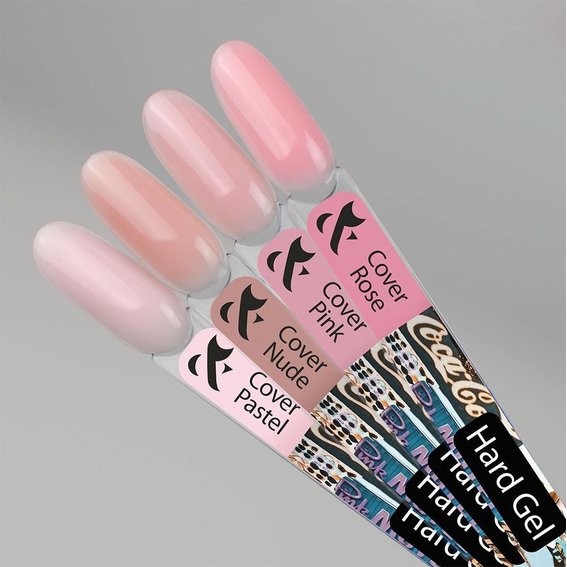 F.O.X Hard gel Cover Pink бежево-розовый 15 ml - Фото №2
