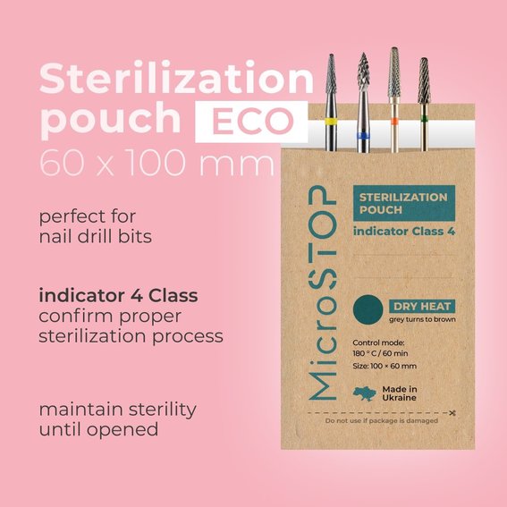 Крафт пакеты Microstop ЕСО с индикатором 4 класса 60×100 мм, 100шт - Фото №2