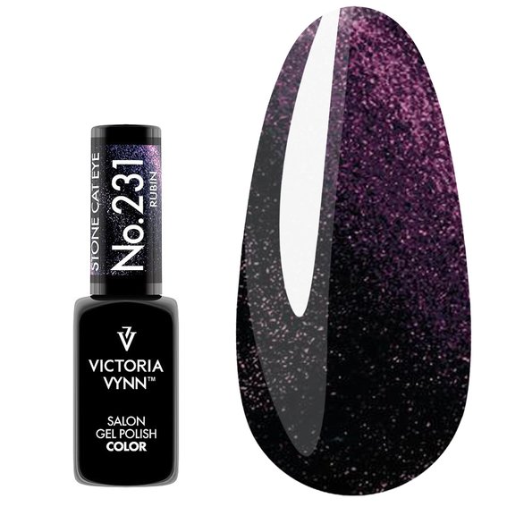 Гель лак Victoria Vynn COLOR 231 Cat Eye Rubin фиолетовый рубин 8ml - Фото №1