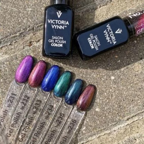 Гель лак Victoria Vynn COLOR 231 Cat Eye Rubin фиолетовый рубин 8ml - Фото №3