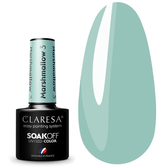 Лак гибридный Claresa MARSHMALLOW 3 пастельный синий, 5г