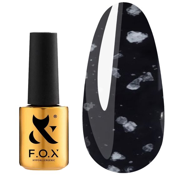 Топ F.O.X Drop White черный с крошкой 7 ml - Фото №1