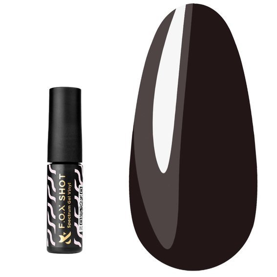 F.O.X SHOT Гель-лак Spectrum Gel Vinyl 120 коричнево-черный, 5 г