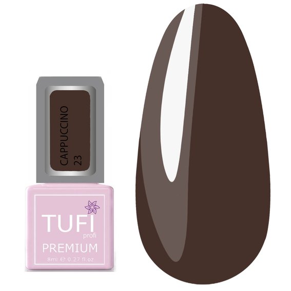 Гель-лак TUFI profi PREMIUM Cappuccino 23 молочный шоколад 8мл (0121251) - Фото №1