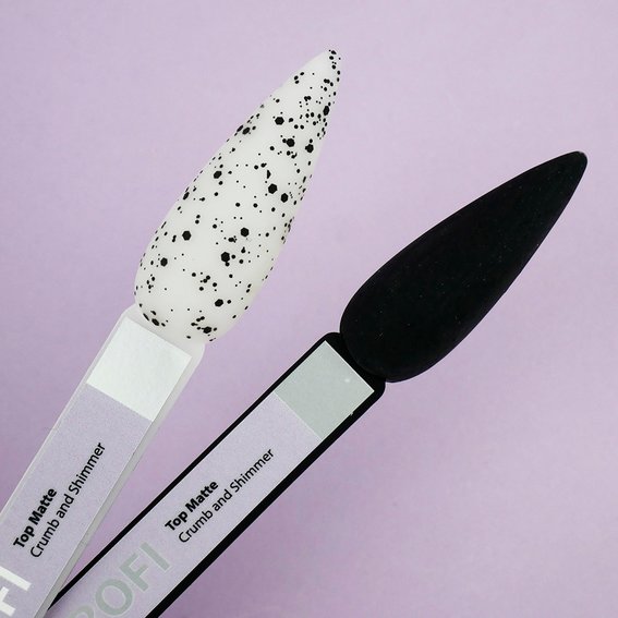 Топ TUFI profi PREMIUM Crumb and Shimmer Matte матовый с шиммером и мелкой крошкой 8мл (0125761) - Фото №4