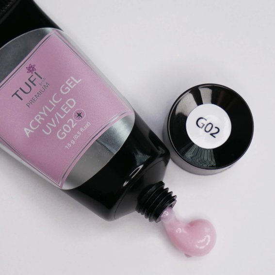 Акрил-гель TUFI profi PREMIUM G02 shine rose 15 г (0098913) - Фото №3
