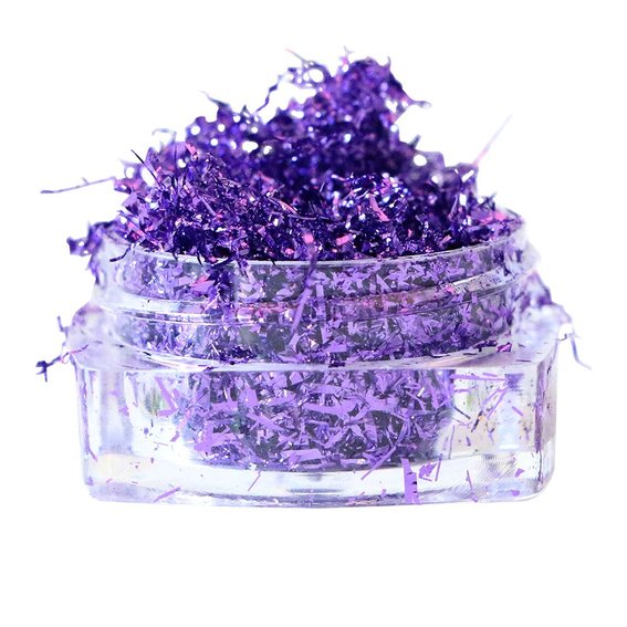 Стружка для декора ногтей Komilfo Foil Stripes №10 Purple (0,2 г) - Фото №4