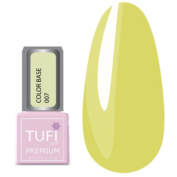 Цветная база TUFI profi PREMIUM Color Base 007 желтый 8 мл (0103705) - Фото №1
