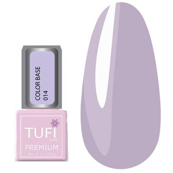 Цветная база TUFI profi PREMIUM Color Base 014 полупрозрачная лиловый 8 мл (0103863) - Фото №1