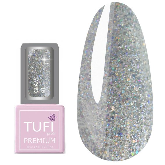 Гель-лак TUFI profi PREMIUM Glam 01 гейзер 8 мл (0121681) - Фото №1