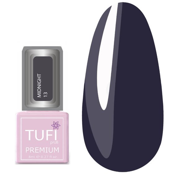 Гель-лак TUFI profi PREMIUM Midnight 13 холодный цветок Вероники 8мл (0102631) - Фото №1