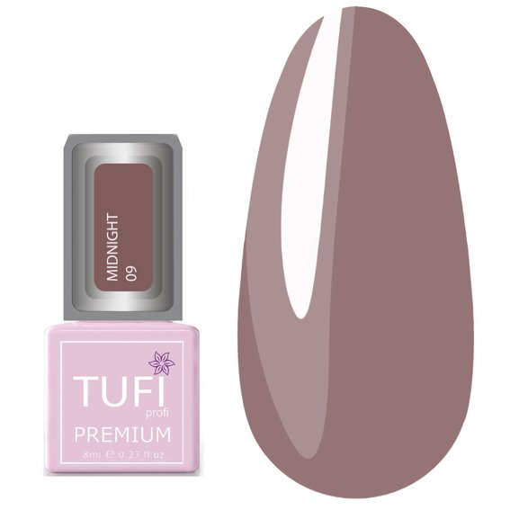 Гель-лак TUFI profi PREMIUM Midnight 09 отполированный лиловый 8мл (0102627) - Фото №1