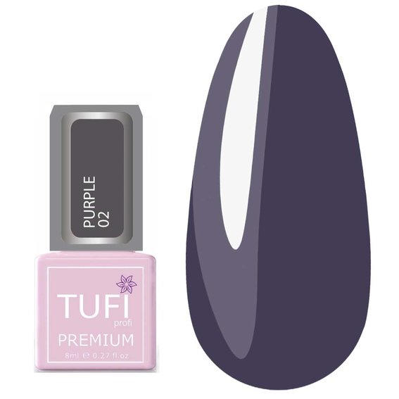 Гель-лак TUFI profi PREMIUM Purple 02 черничный 8мл (0102494) - Фото №1