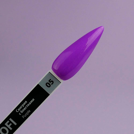 Гель-лак TUFI profi PREMIUM Purple 05 сангрия с блестками 8мл (0102497) - Фото №3