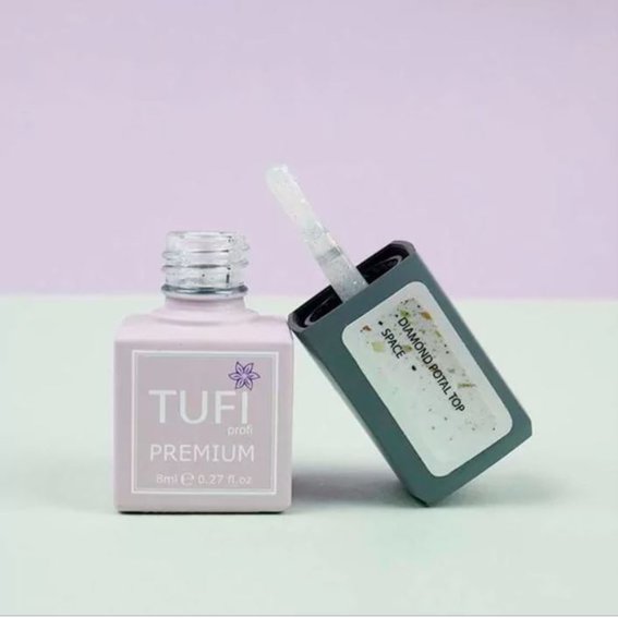 Топ TUFI profi PREMIUM Diamond Potal Top с поталью и шимером космос 8 мл (0125767) - Фото №3