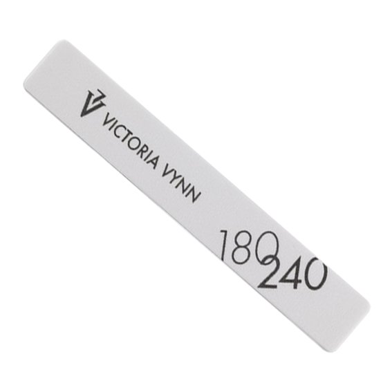 Пилочка для ногтей Victoria Vynn 180/240, прямоугольная белая