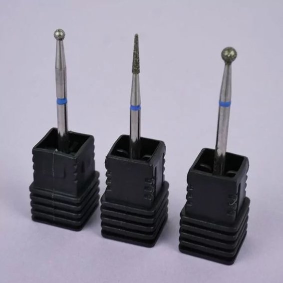 Cutter for manicure TUFI profi PREMIUM diamond ball 801 001 023B 2.3 mm blue notch - Фото №2