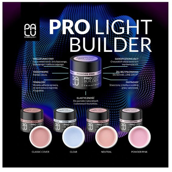 Строительный гель PALU BUILDER POWDER PINK розовый 12 мл - Фото №5