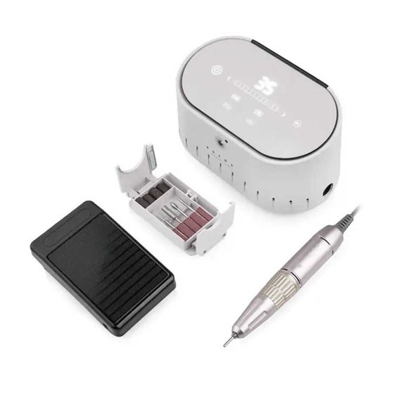 Фрезер для маникюра BUCOS Nail Drill X3 PRO WHITE PEARL 65W/35000 об - Фото №1