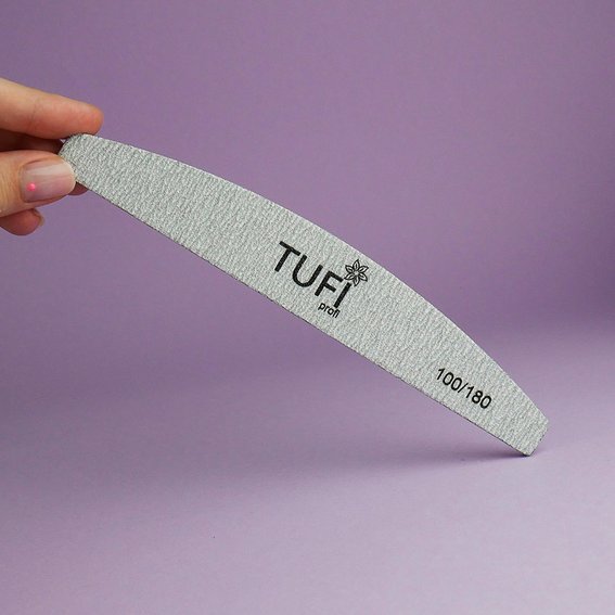 Пилочка TUFI profi PREMIUMсерая 100/180 грит 17,8 см 25 шт (0102953) - Фото №3