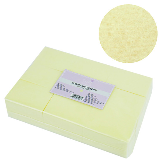 Безворсовые салфетки TUFI profi PREMIUM желтые 4х6 см 540 шт (0104416) - Фото №1