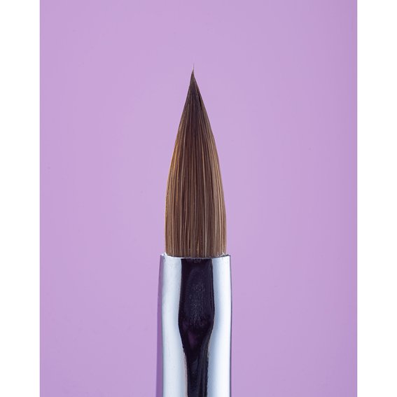 Кисть для акрила KOMILFO Double Acrylic 6 (Колонок)/Gel flat 6 (Нейлон) - Фото №2