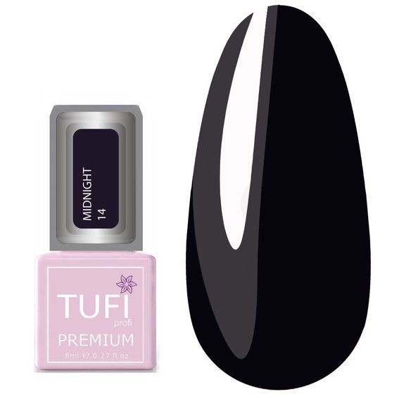 Гель-лак TUFI profi PREMIUM Midnight 14 фиолетовая тень 8мл (0102632) - Фото №1