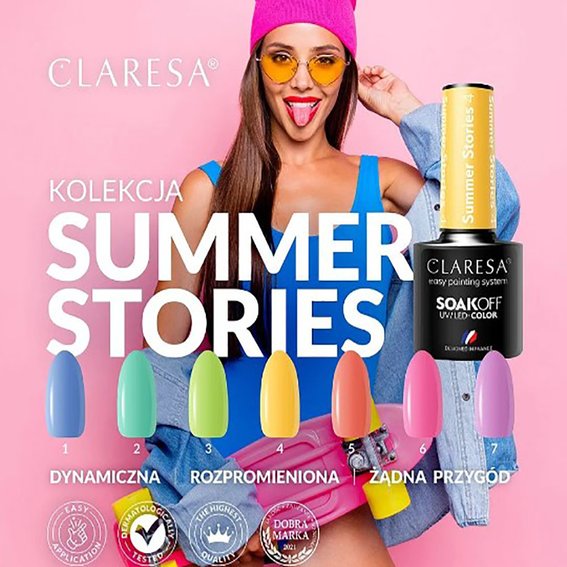 Лак гибридный Claresa SUMMER STORIES 6 розовый 5 г - Фото №8