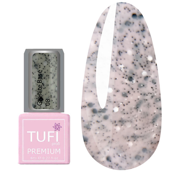 База TUFI profi PREMIUM Granite Base 08 пастельный молочный 8 мл (0283716) - Фото №1