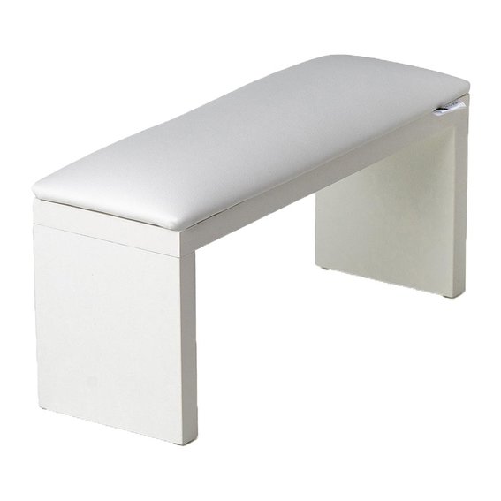 Подлокотник ECOSTAND Wood белый на белых ножках 320х160х110 мм - Фото №1