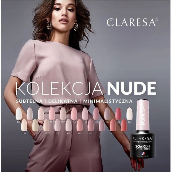 Гель-лак Claresa NUDE 113 бежевый 5 мл - Фото №4