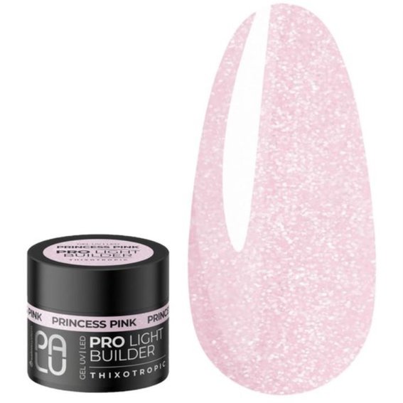Строительный гель PALU BUILDER PRINCESS PINK розовый с шиммером 90 мл