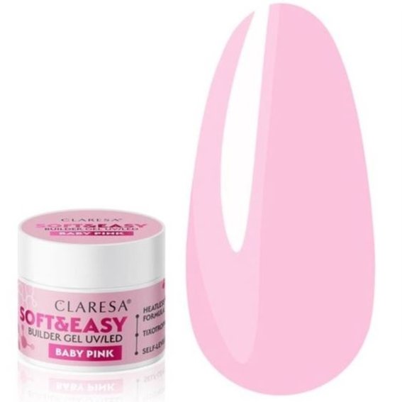 Гель для наращивания Claresa SOFT&EASY BUILDER GEL BABY PINK 90г