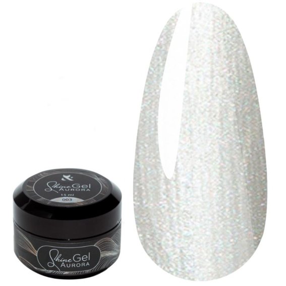 Гель для укрепления натуральных ногтей F.O.X Shine Gel Aurora 003, 15 мл - Фото №1