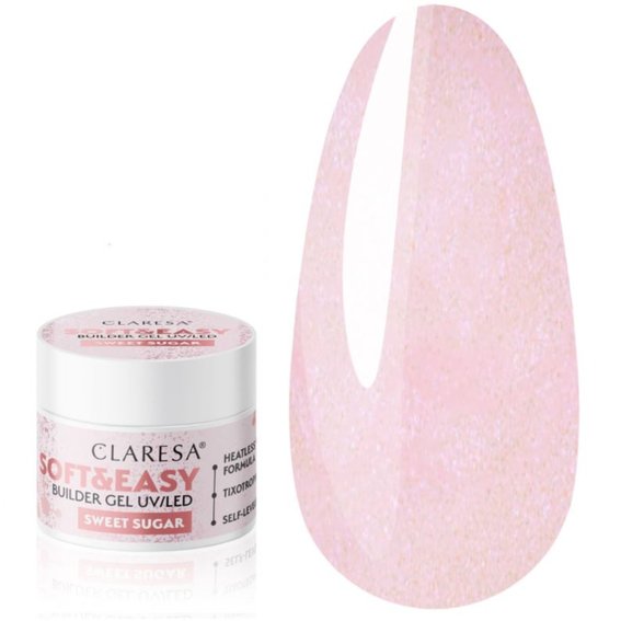 Гель для наращивания CLARESA  SOFT&EASY BUILDER GEL SWEET SUGAR 12г