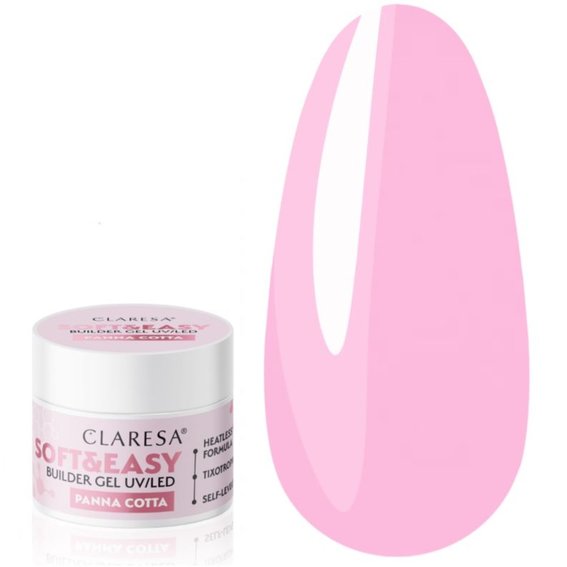 Гель для наращивания CLARESA  SOFT&EASY BUILDER GEL PANNA COTTA 90 г