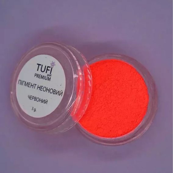 Пигмент TUFI profi PREMIUM неоновый красный 3 г - Фото №2