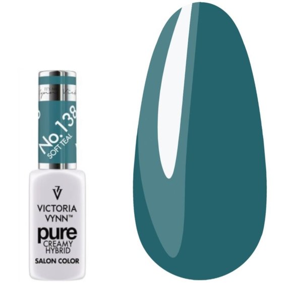 Гель лак Victoria Vynn PURE CREAMY HYBRID 138 Soft Teal Kremowy
