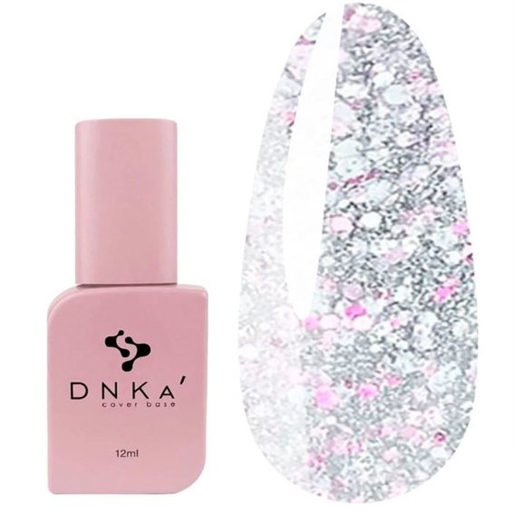 База DNKa Cover  Base №050 розовый светоотражающий с паетками разного размера 12 мл
