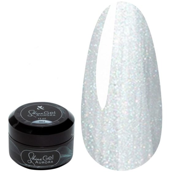 Гель для укрепления натуральных ногтей F.O.X Shine Gel Aurora 002, 15 мл - Фото №1