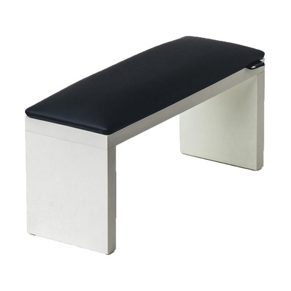 Подлокотник ECOSTAND Wood черный на белых ножках 320х160х110 мм - Фото №1