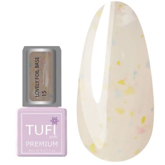 База TUFI profi PREMIUM Lovely Foil Base с фольгой 15 крем 8 мл - Фото №1