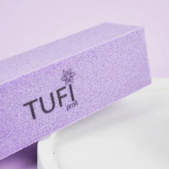 Бафик TUFI profi PREMIUM брусок фиолетовый 150/150 грит 1 шт - Фото №3