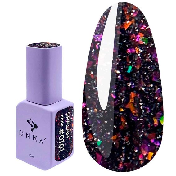 Гель-лак DNKa №0101 чёрный с шиммером 12 мл (GPDC0101)