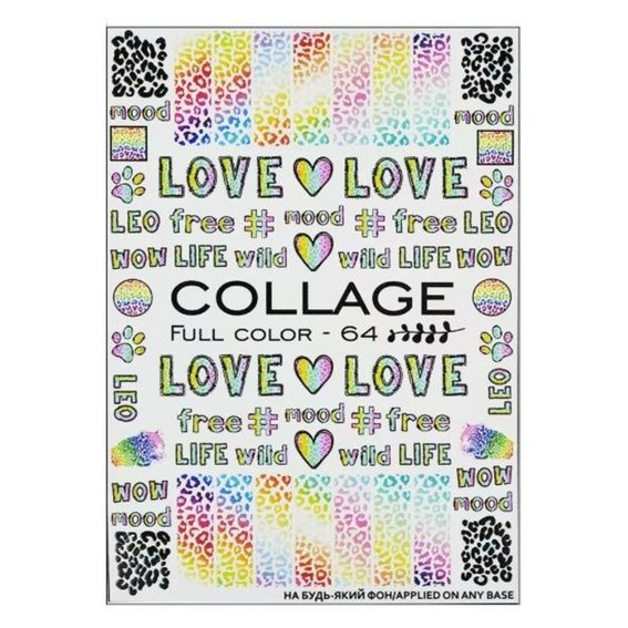 Слайдер дизайн Crystaloff Collage full color 64 яркие надписи
