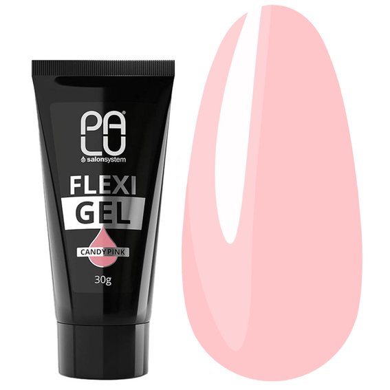 Строительный гель PALU Flexi Gel Candy Pink розовый 30 г - Фото №1