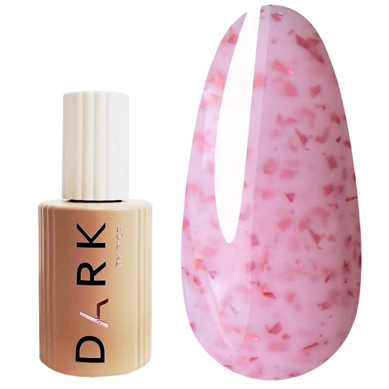 База Dark Pro Base Potal 10 розовый с поталью, 15 ml - Фото №1