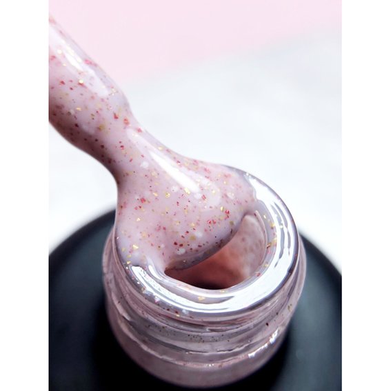 База Dark Pro Base Potal 36 розовый с поталью, 15 ml - Фото №2